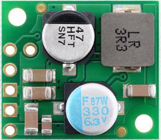 A dense buck power stage with the inductor dominating the layout