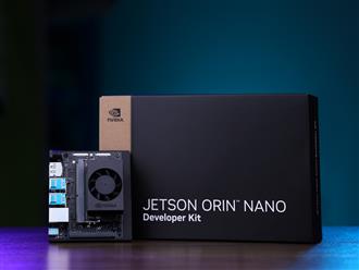 Jetson Orin Nano developer kit board and box