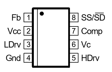 IRU3037A SOIC-8 pinout diagram
