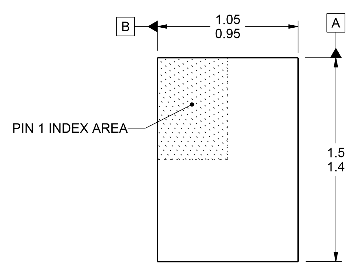 1P1G126QDRYRQ1 SN74LVC1G126-Q1 package outline drawing