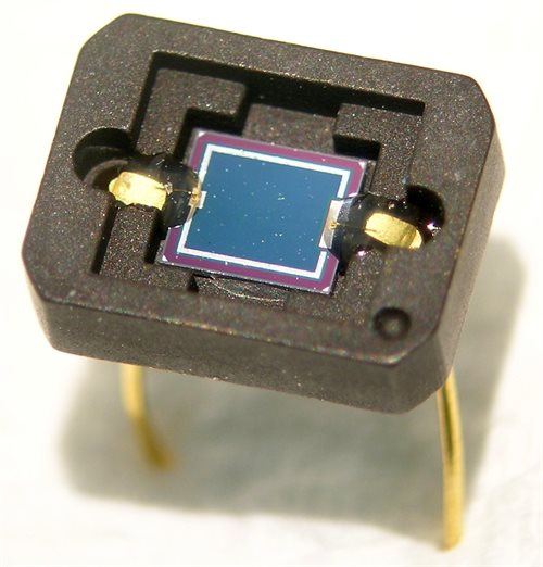 A close-up of a photodiode