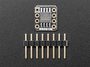 Winbond W25Q128 SPI NOR flash breakout holding the boot image