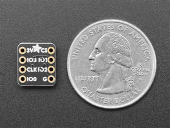 QSPI NOR flash breakout showing the quad-SPI pins