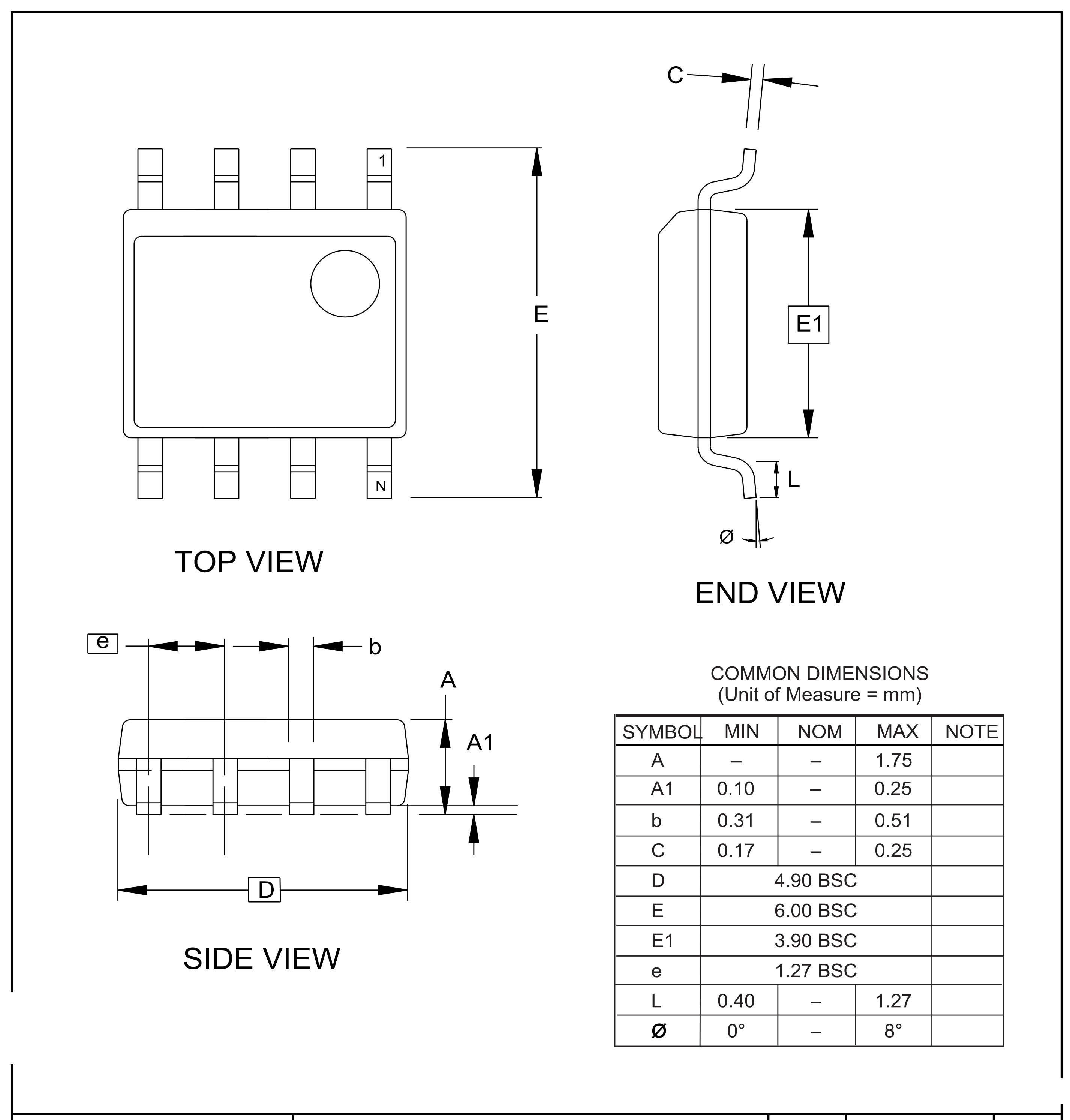 ATSHA204A-SSHDA-T SOIC-8 封装外形图