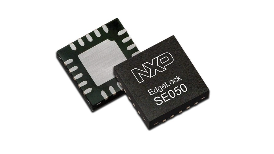 An NXP EdgeLock SE050 secure element in a QFN package