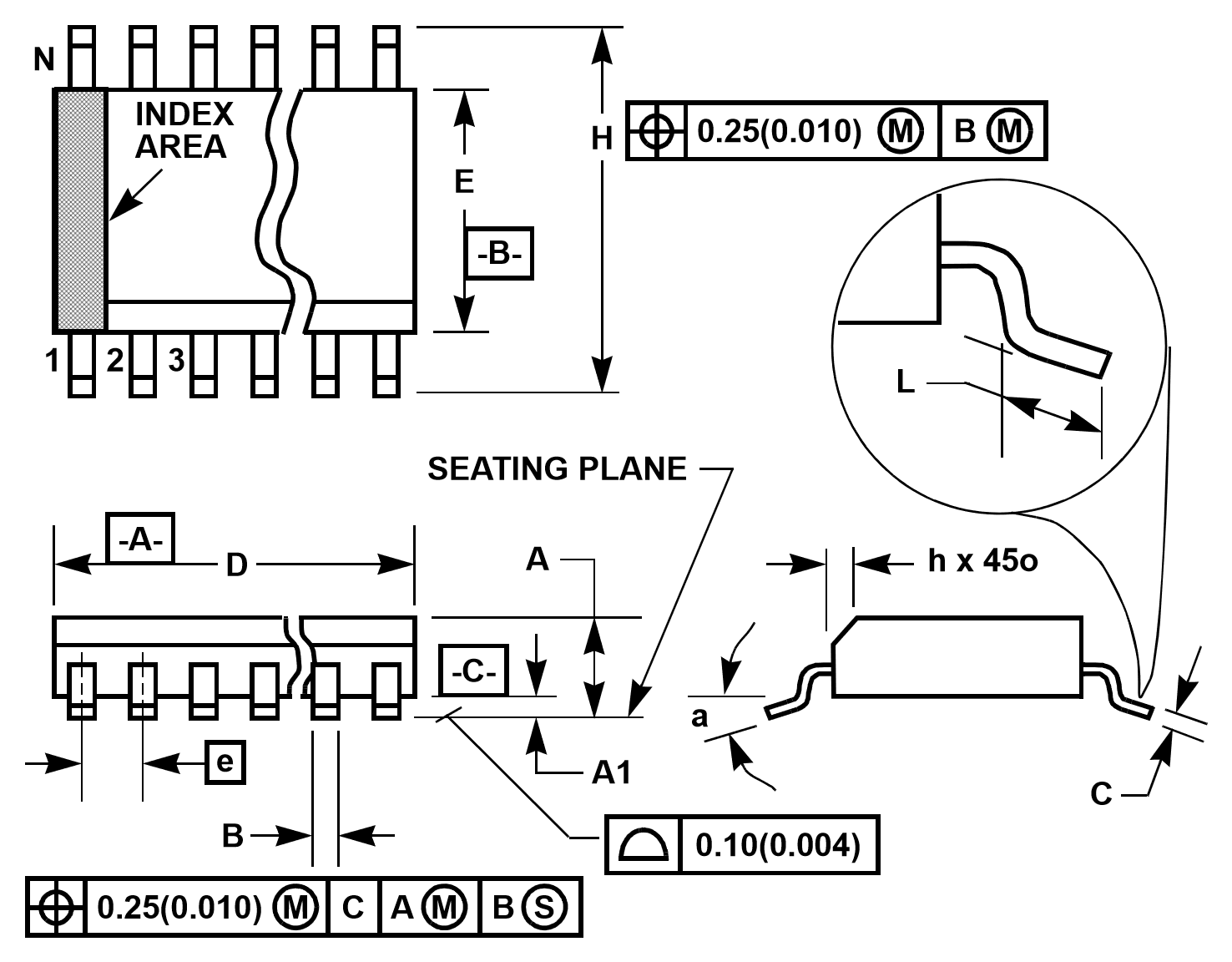 DG406CWI+T 28 引脚宽体 SOIC 封装外形图