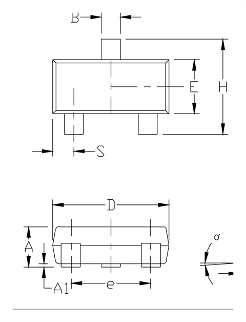 MAX6004EUR+T SOT23-3 package outline 21-0051