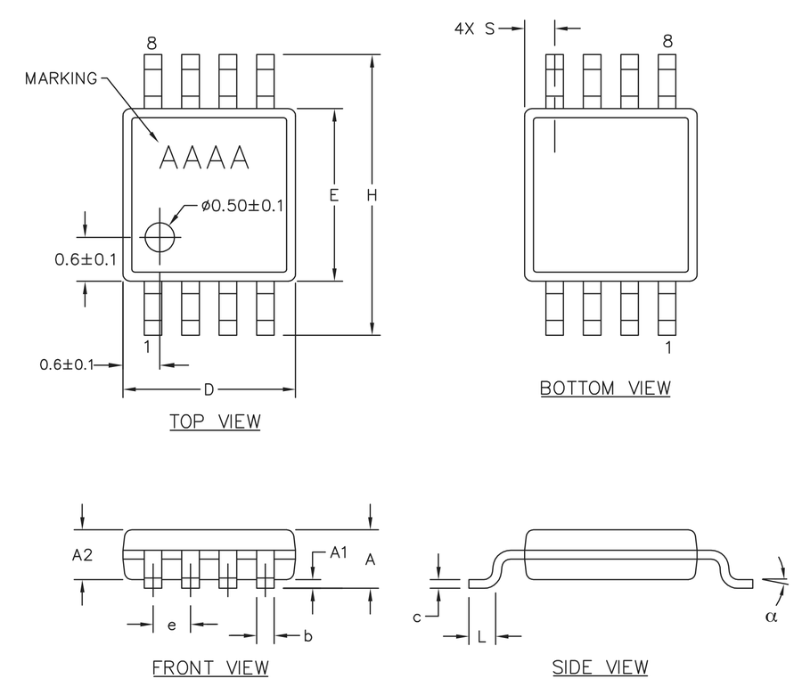 MAX7412EUA+T uMAX-8 package outline 21-0036