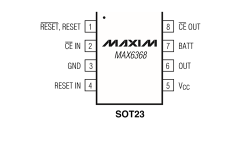 MAX6368LKA29+T 8-Pin SOT23 Pinbelegung