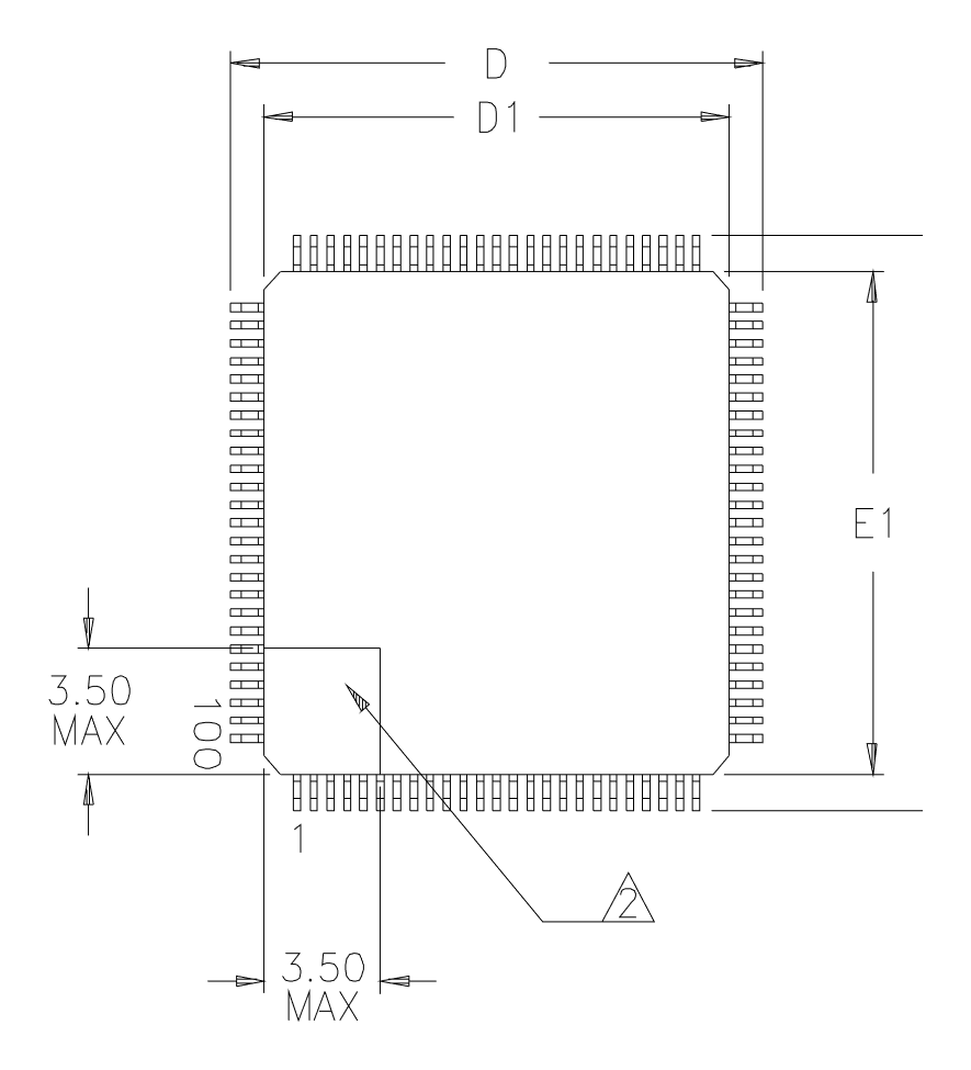 DS21354 100-Pin-LQFP Geh&auml;useumriss