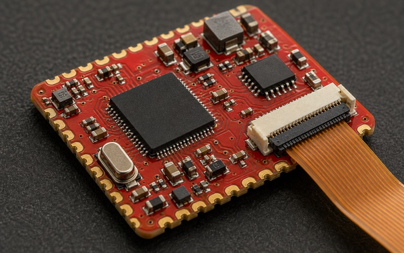 K210 as a Low Cost RISC V AI MCU support circuit showing decoupling, clock, host interface routing and thermal layout details